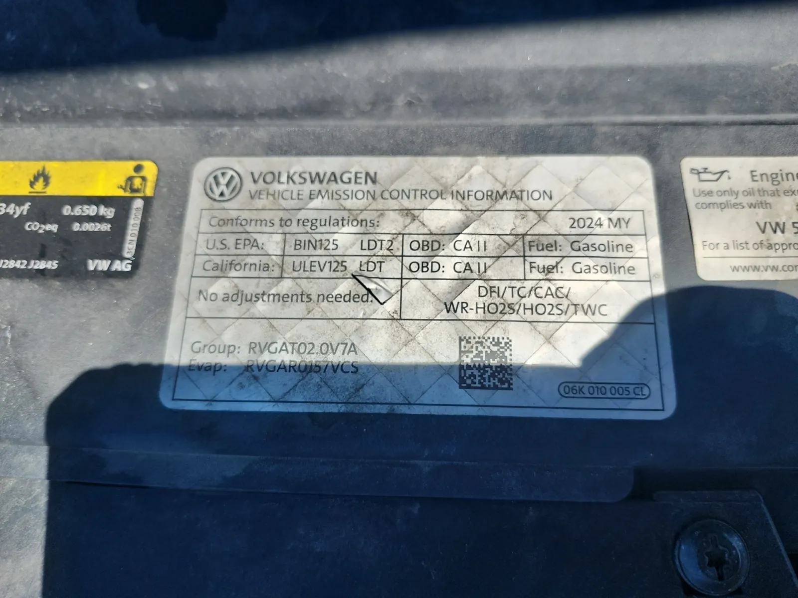 Emission Sticker Photo