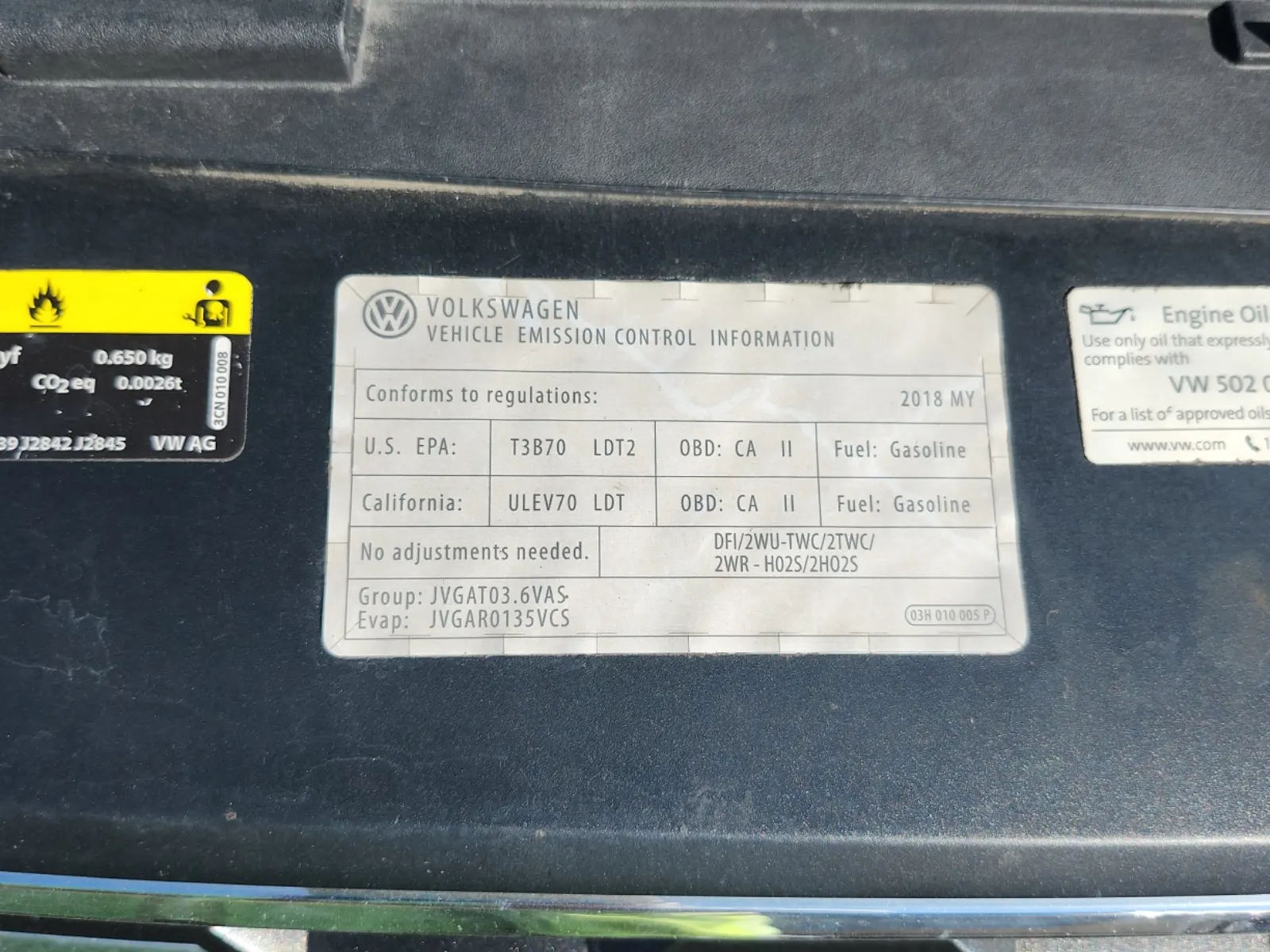 Emission Sticker Photo