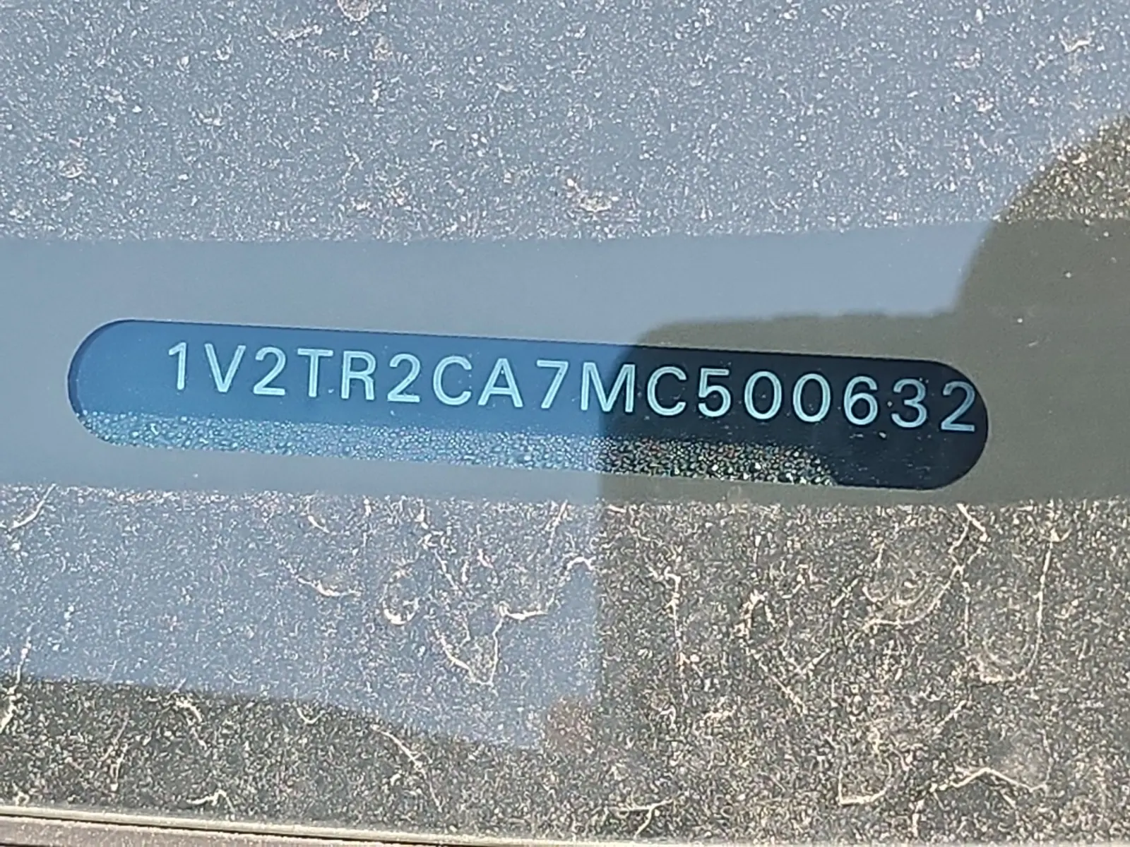 Dash VIN Plate Photo