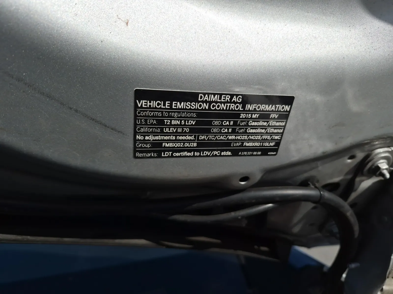 Emission Sticker Photo