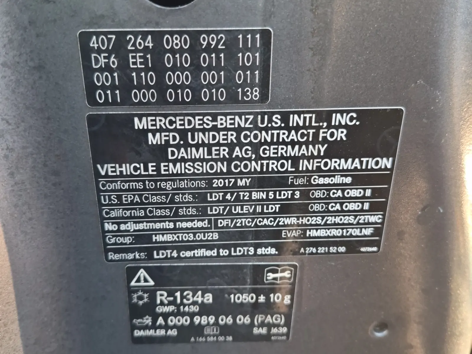 Emission Sticker Photo