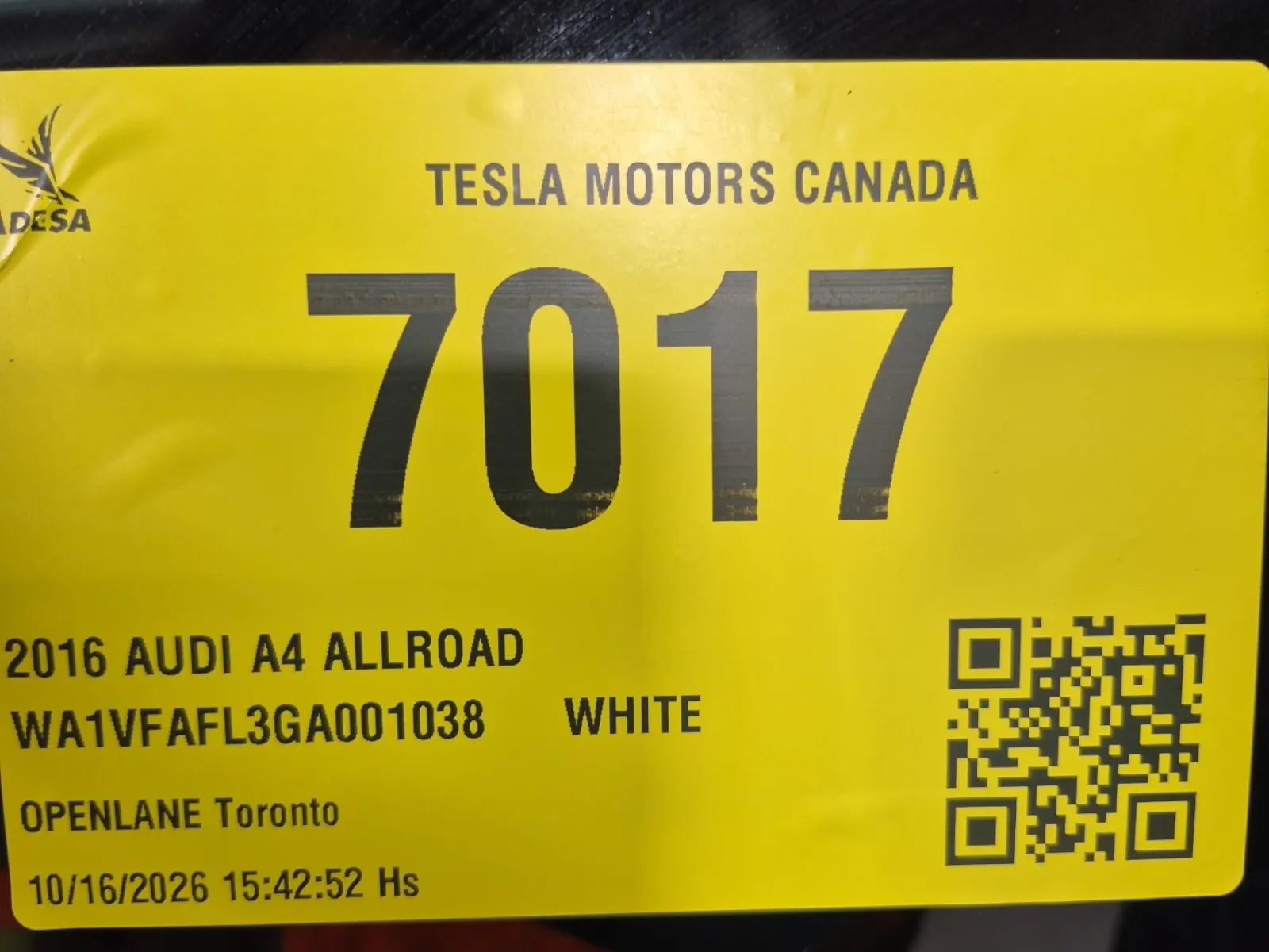 Inventory Label Photo