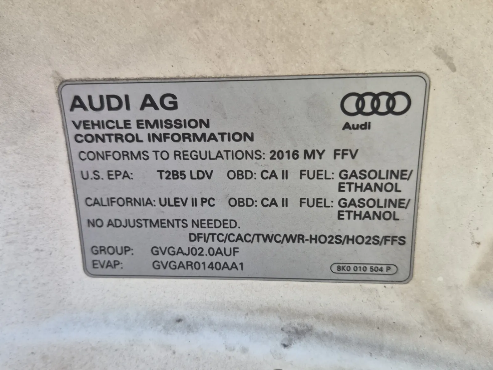 Emission Sticker Photo