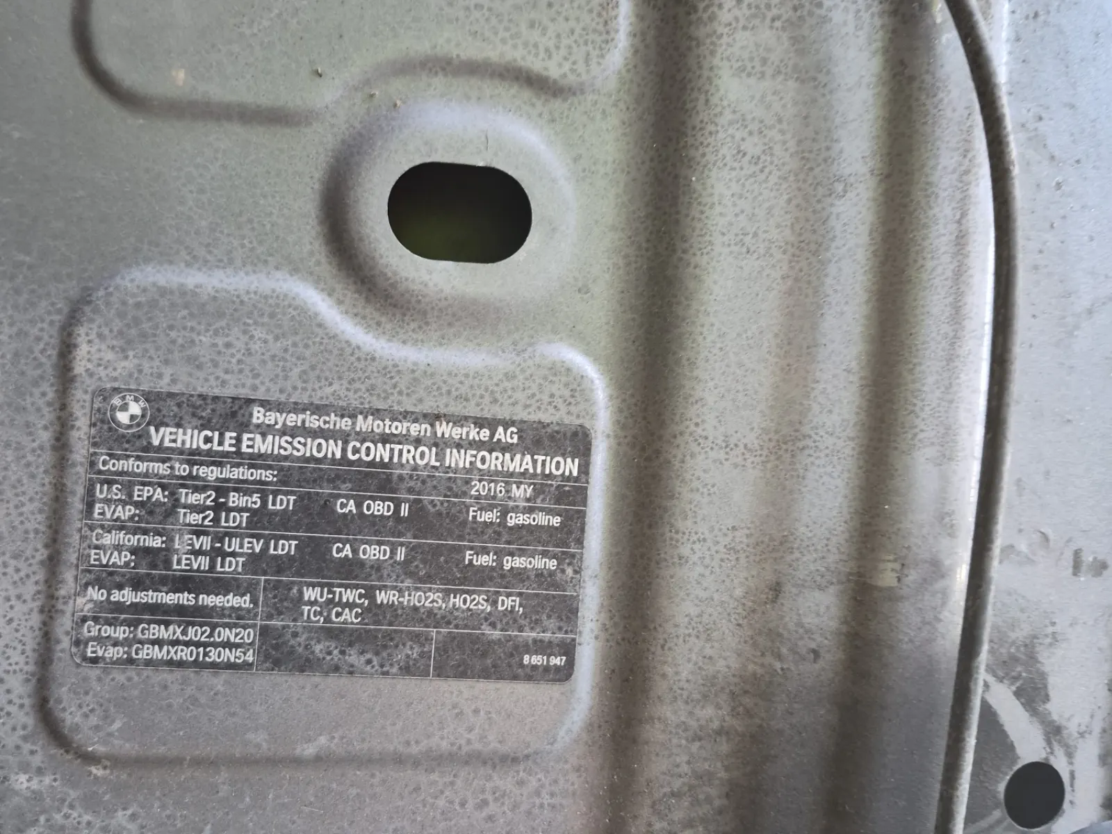 Emission Sticker Photo