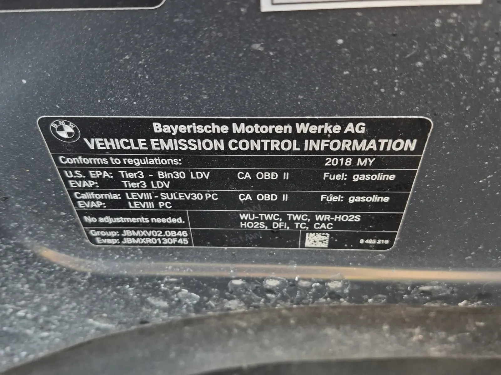 Emission Sticker Photo