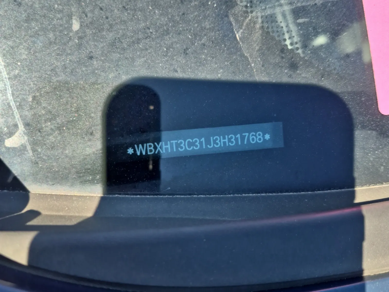 Dash VIN Plate Photo