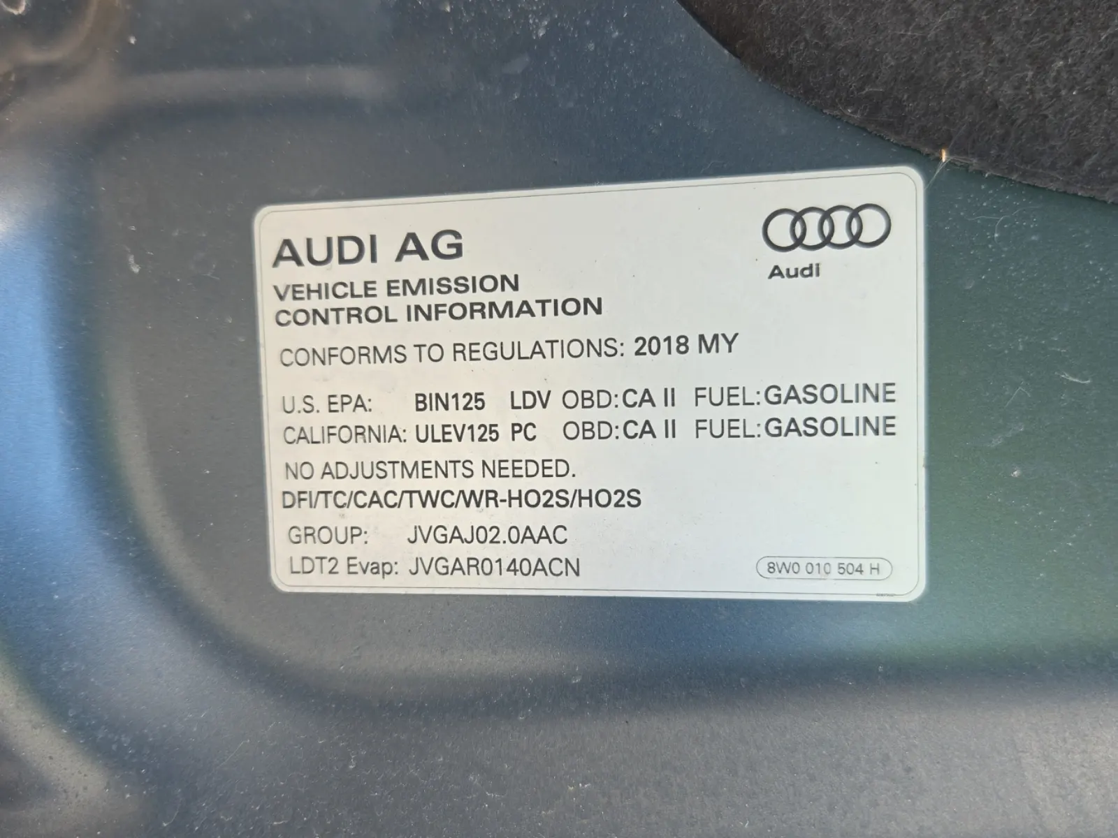Emission Sticker Photo