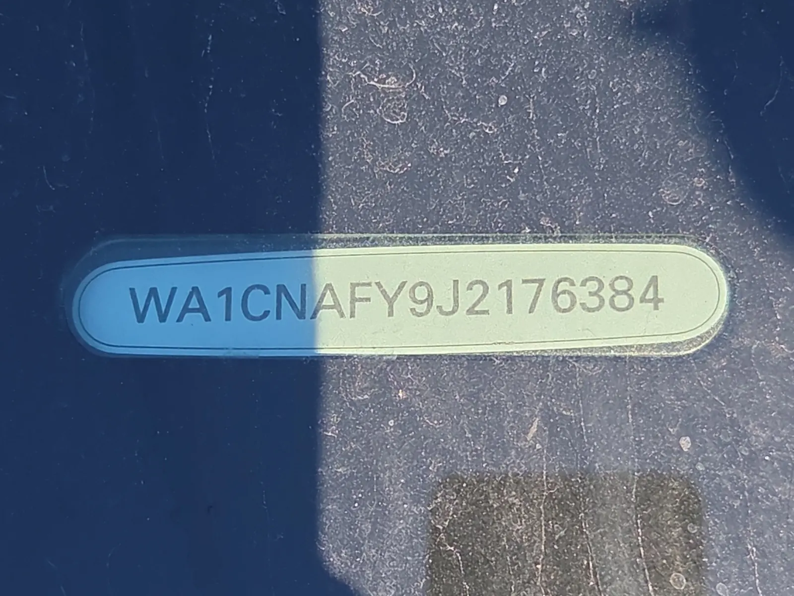 Dash VIN Plate Photo