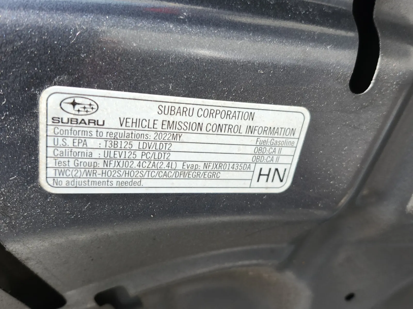 Emission Sticker Photo