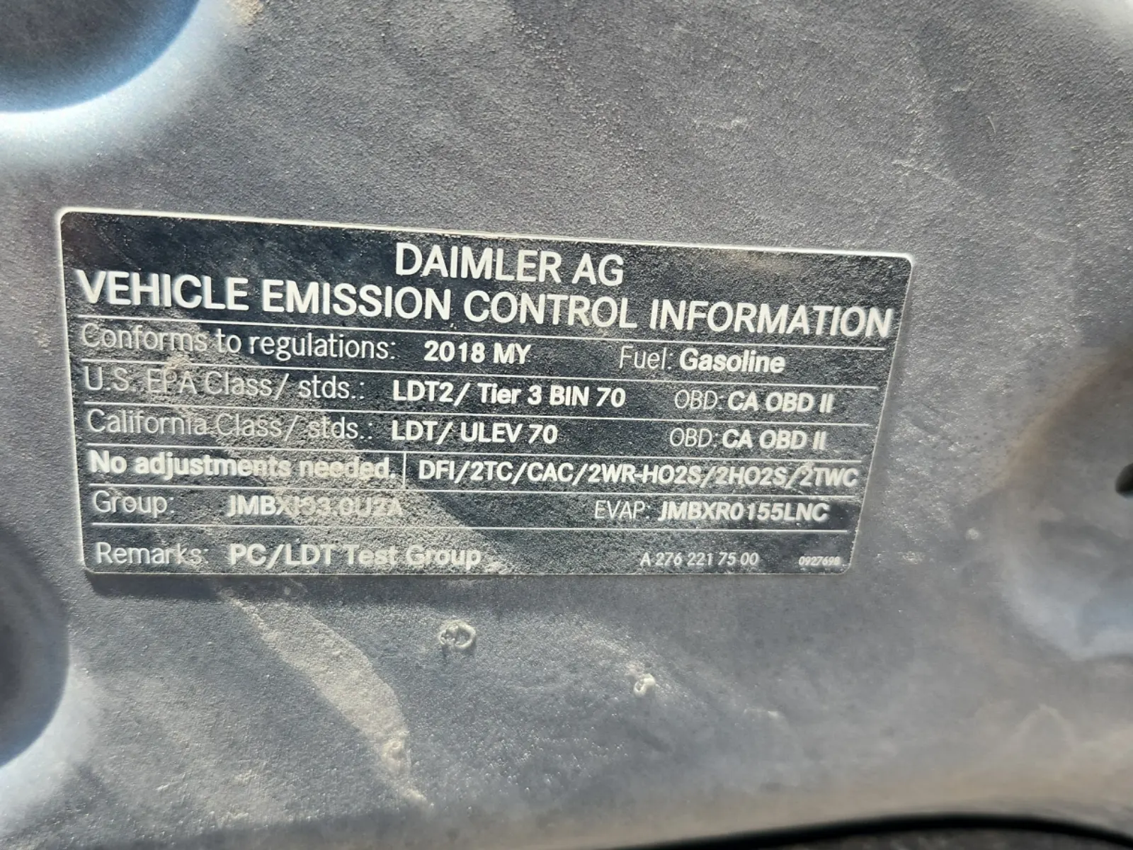 Emission Sticker Photo