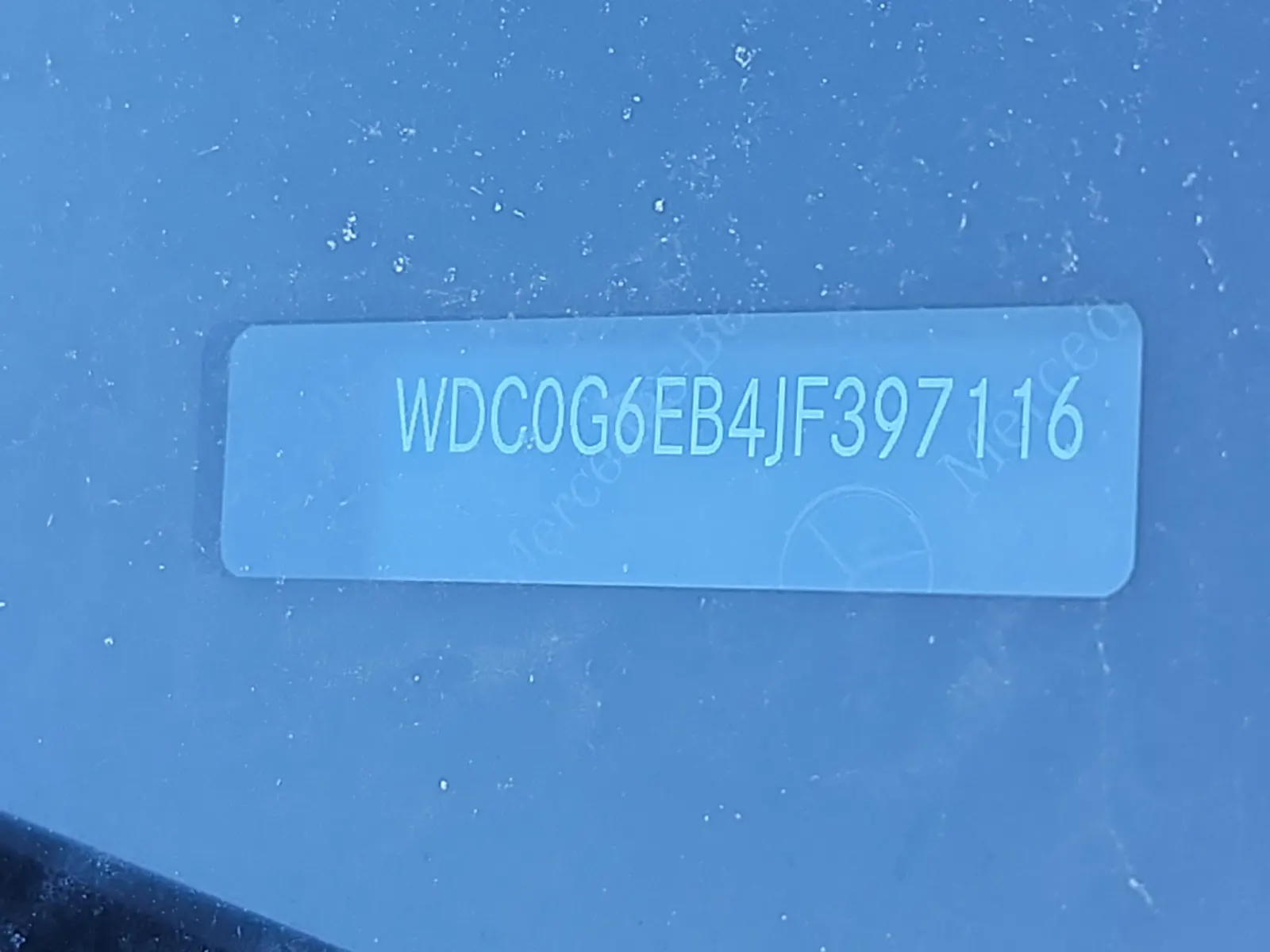 Dash VIN Plate Photo