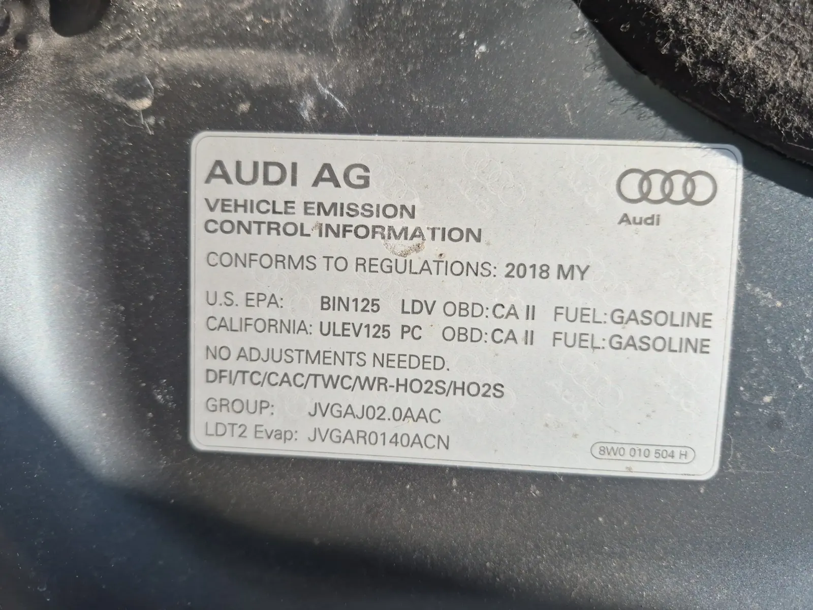 Emission Sticker Photo