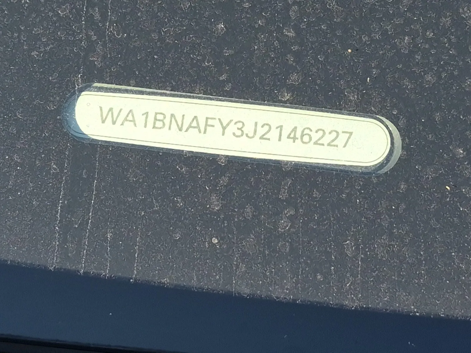 Dash VIN Plate Photo
