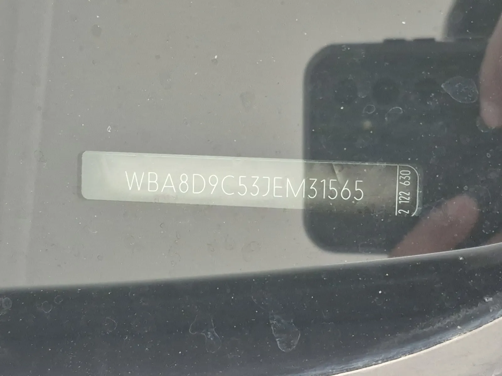 Dash VIN Plate Photo