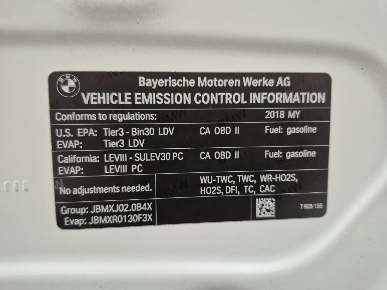 Emission Sticker Photo