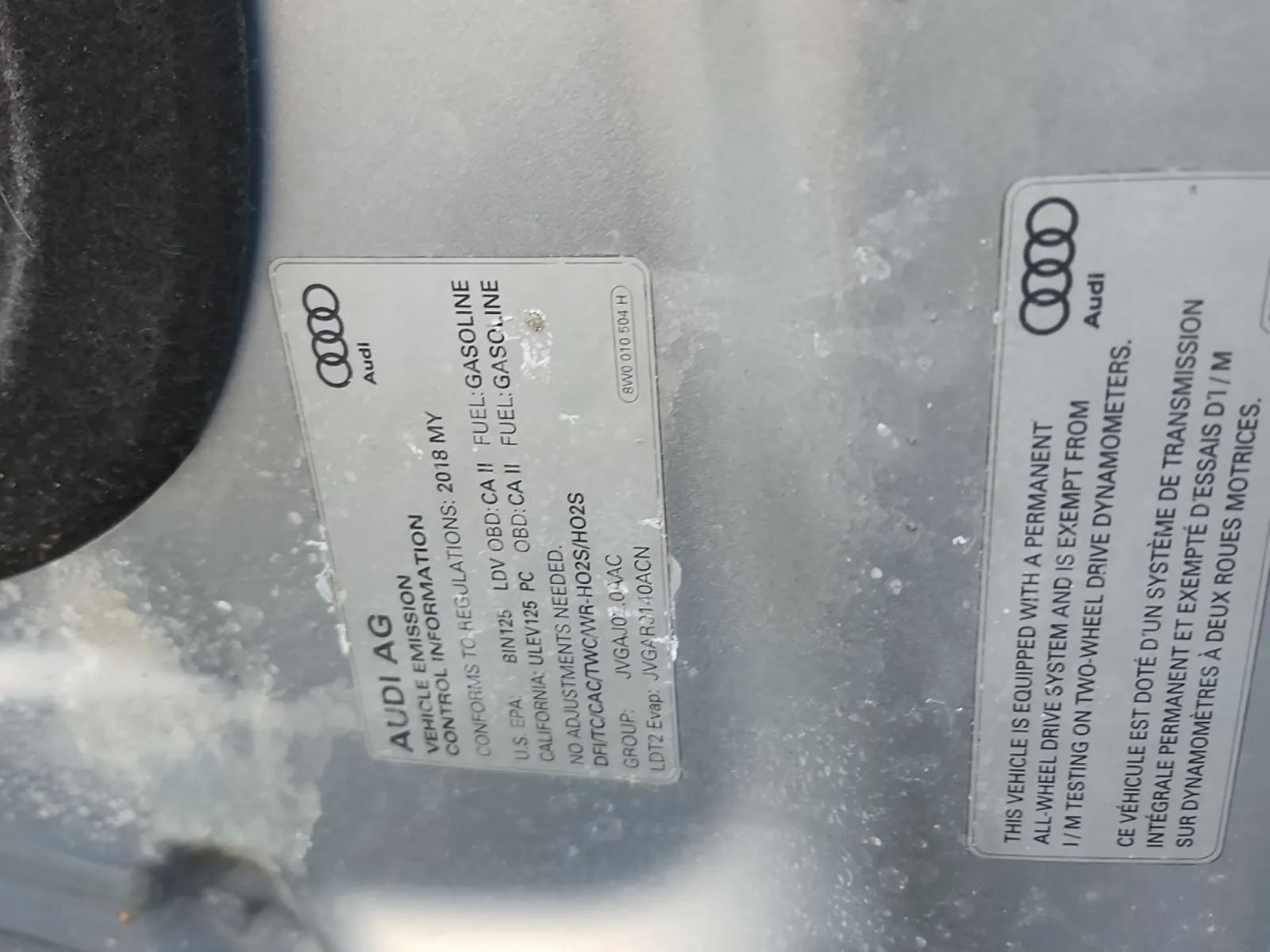 Emission Sticker Photo