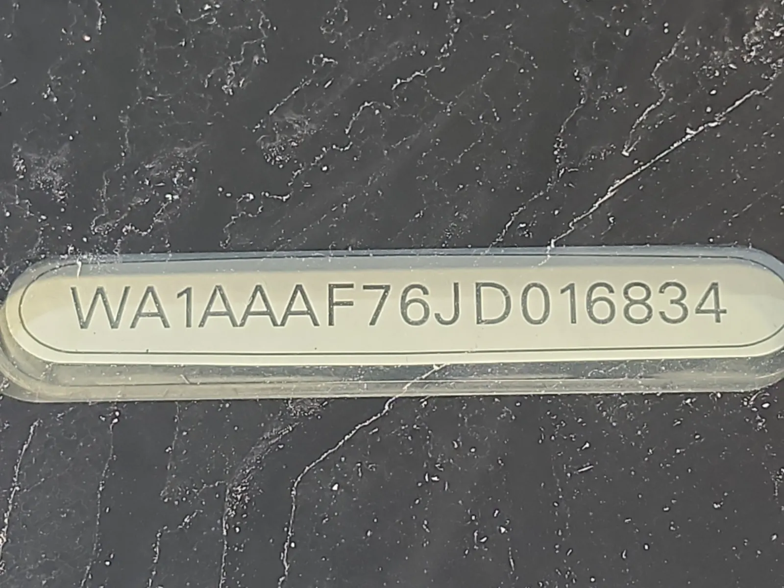 Dash VIN Plate Photo
