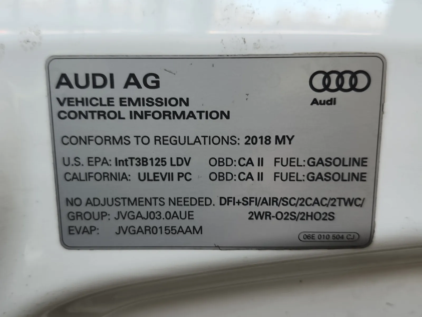 Emission Sticker Photo