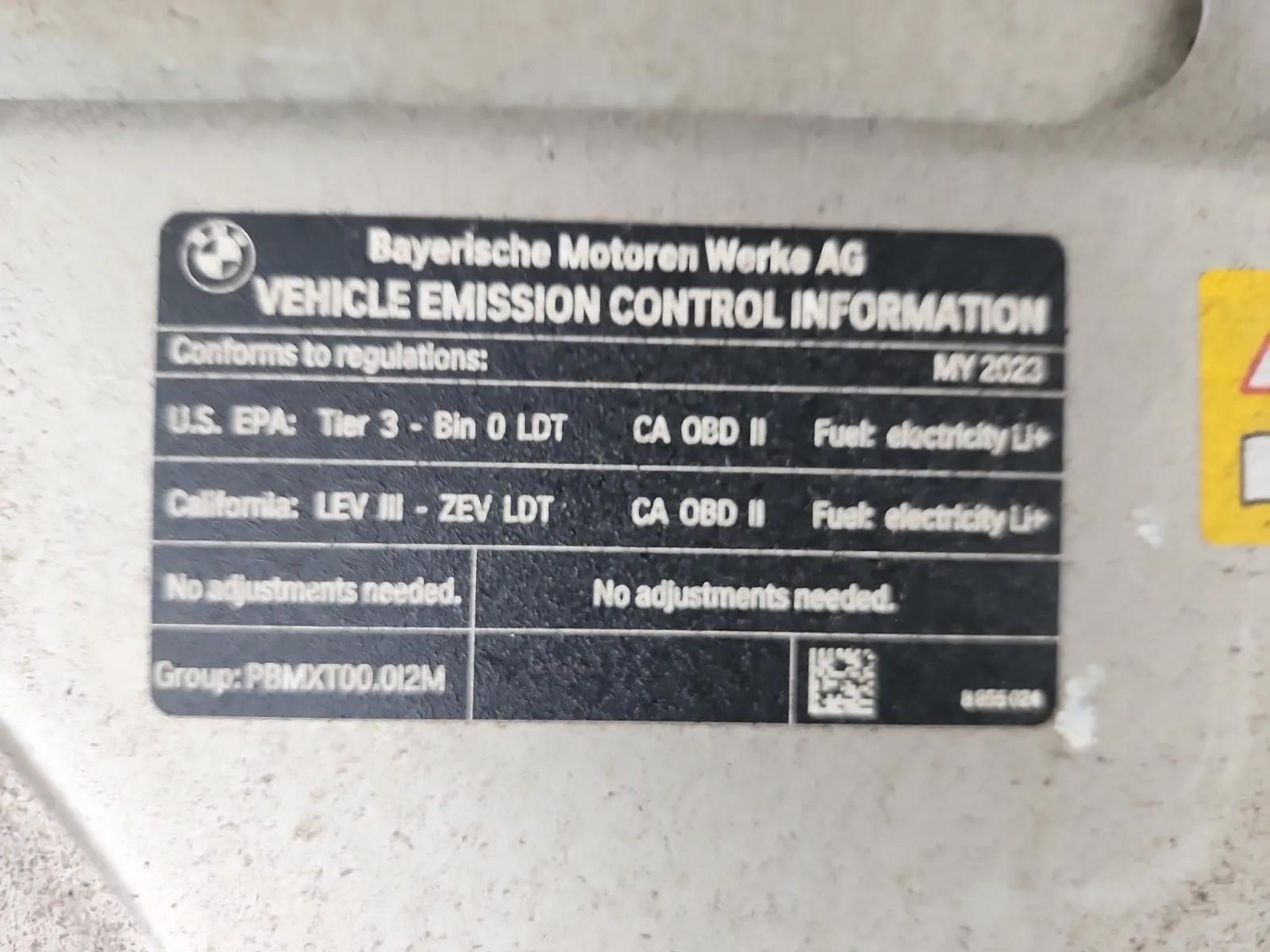 Emission Sticker Photo