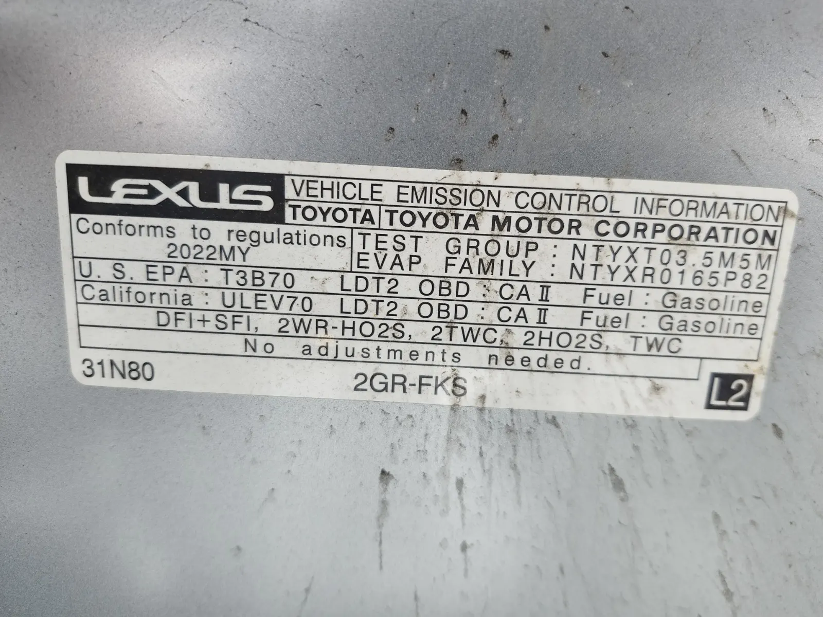 Emission Sticker Photo