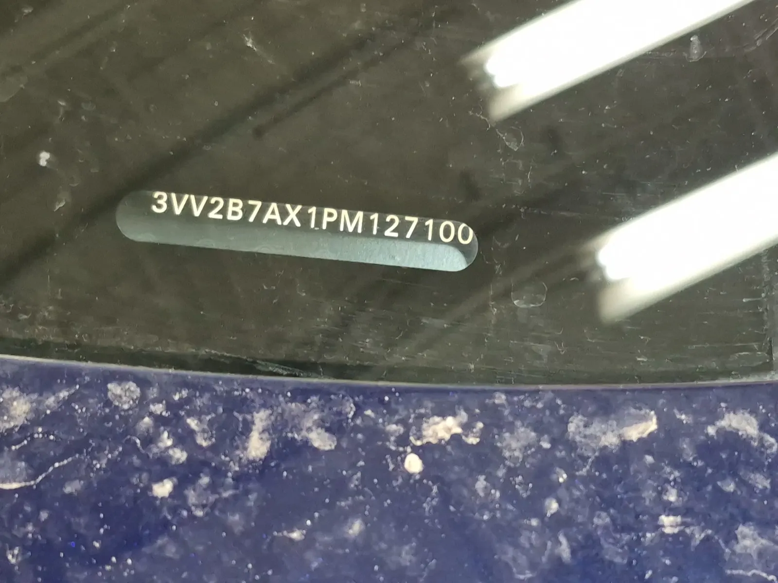 Dash VIN Plate Photo