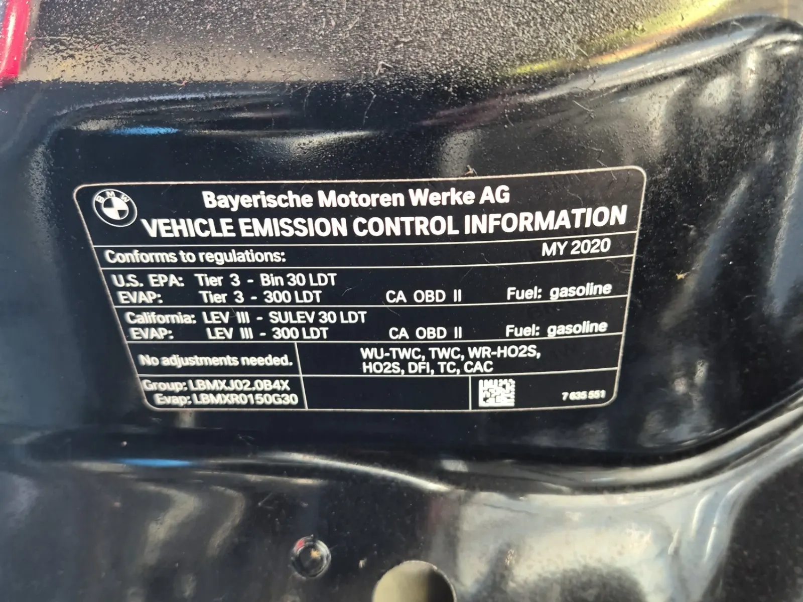 Emission Sticker Photo