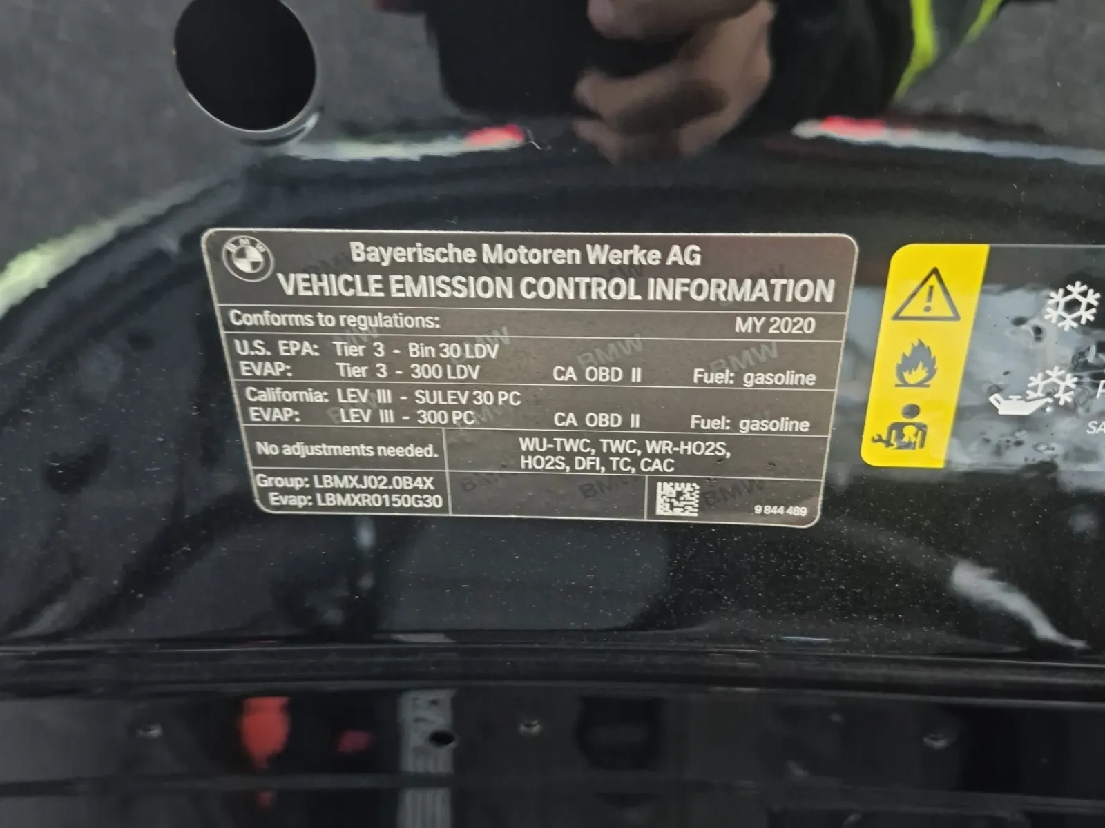 Emission Sticker Photo