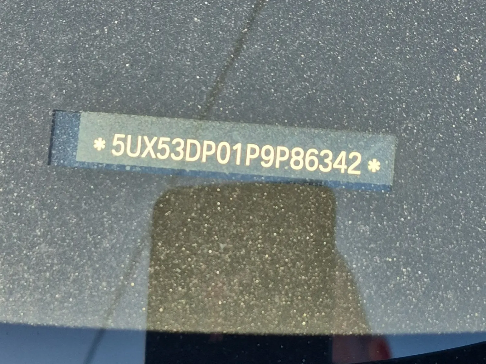 Dash VIN Plate Photo