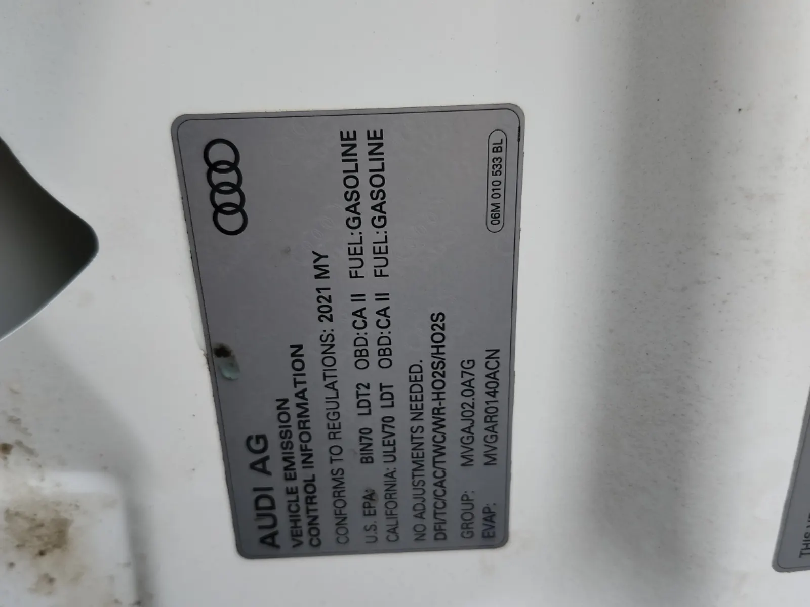 Emission Sticker Photo