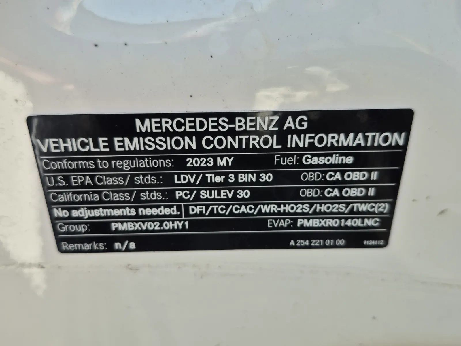 Emission Sticker Photo
