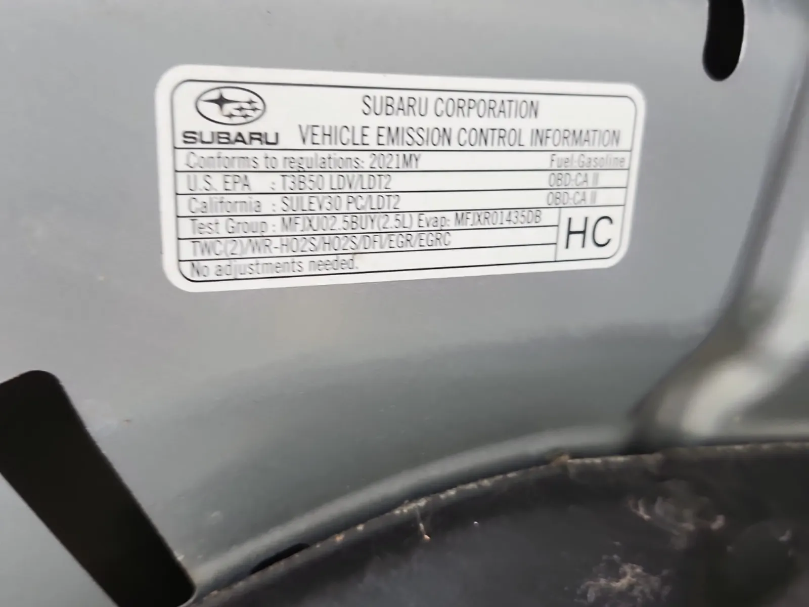 Emission Sticker Photo