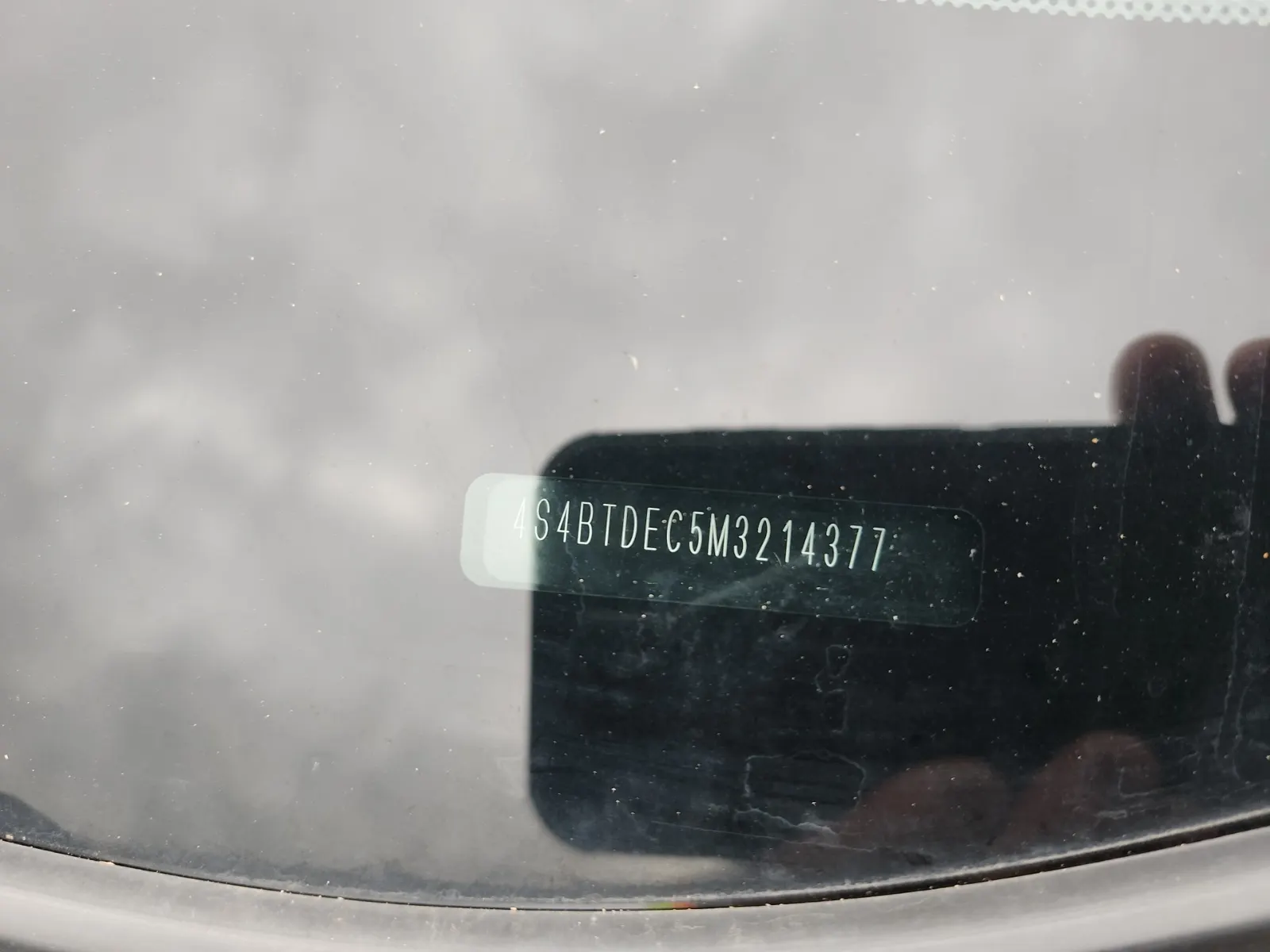 Dash VIN Plate Photo