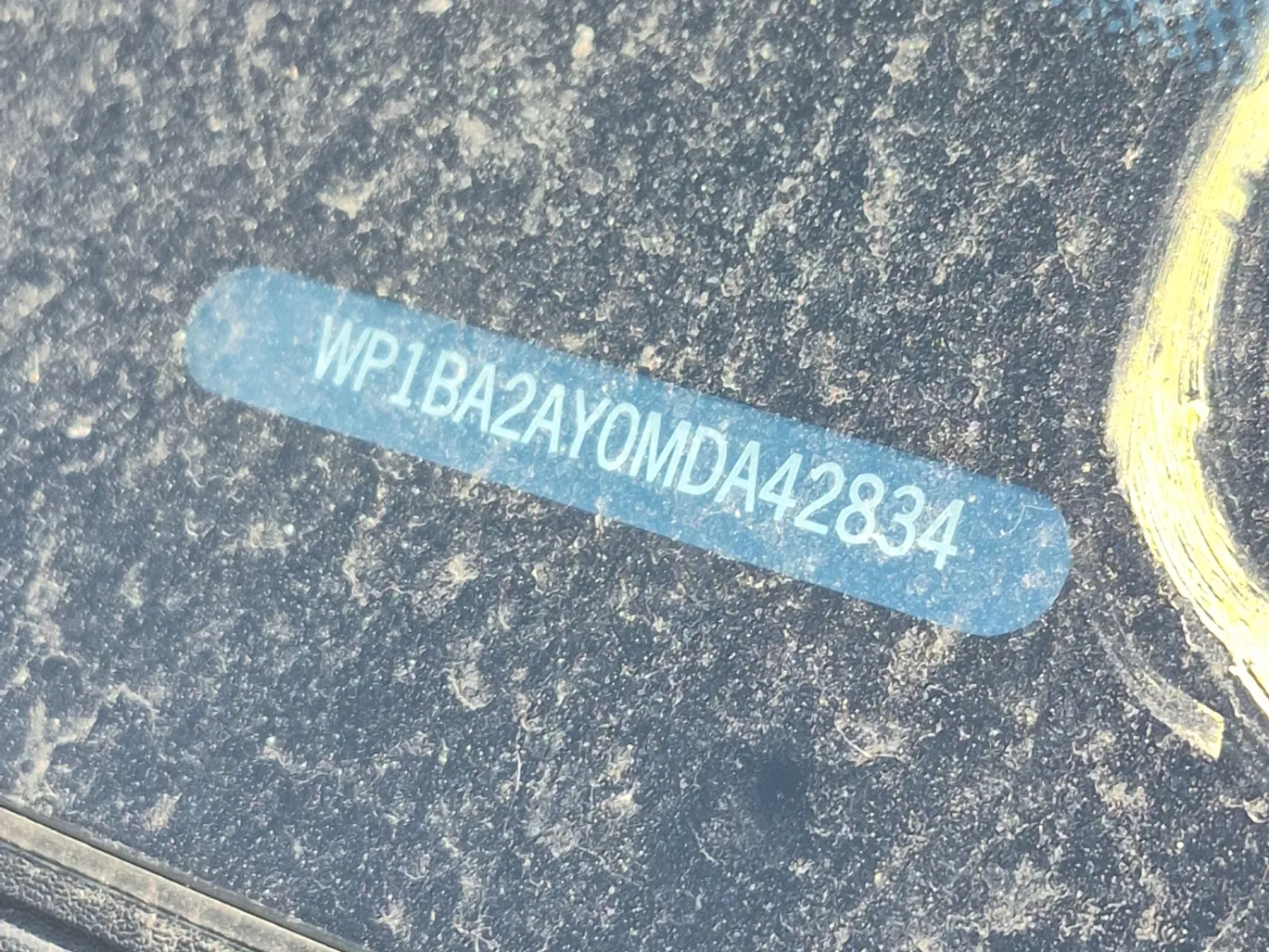 Dash VIN Plate Photo
