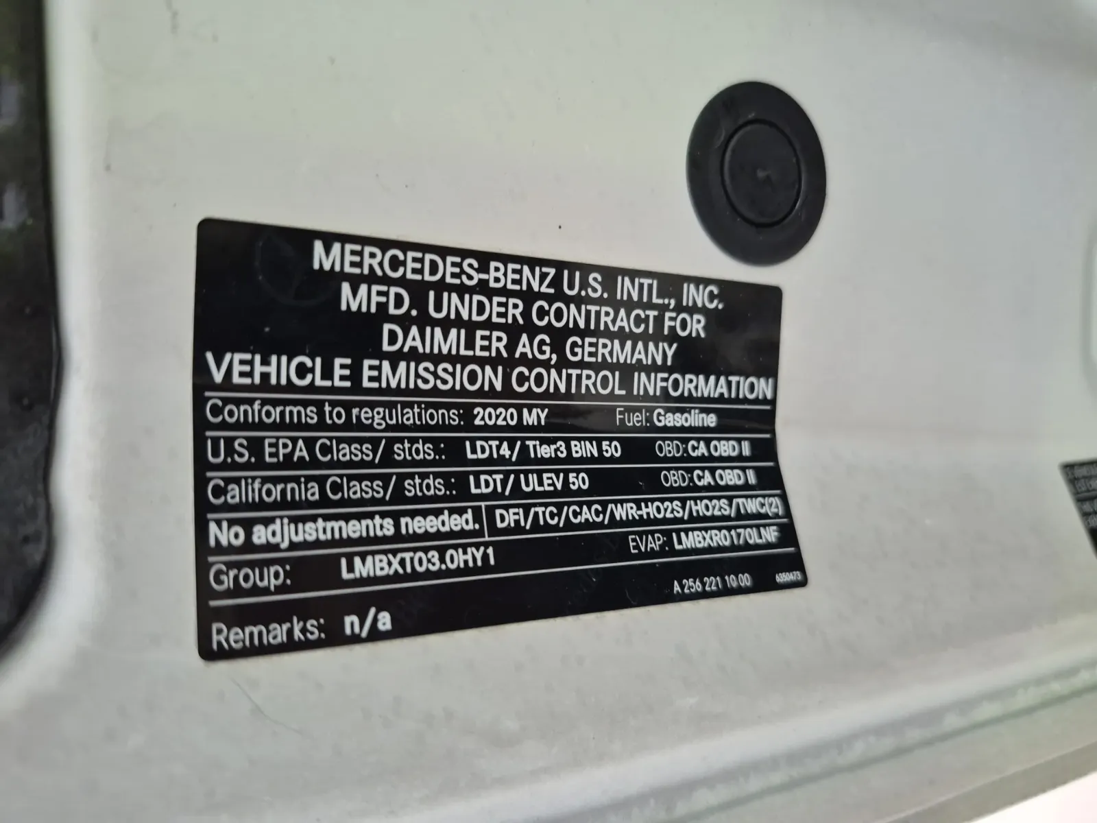 Emission Sticker Photo
