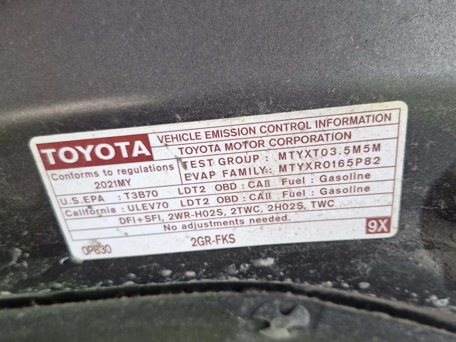 Emission Sticker Photo