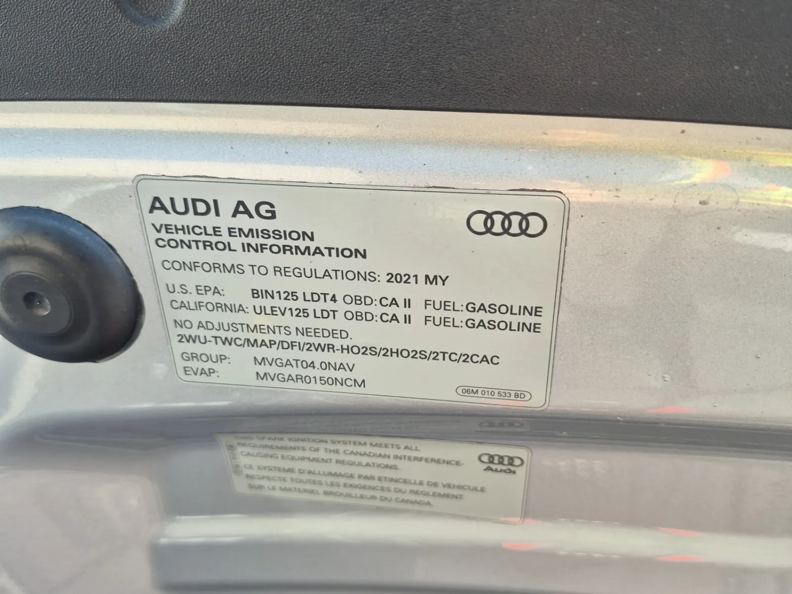 Emission Sticker Photo