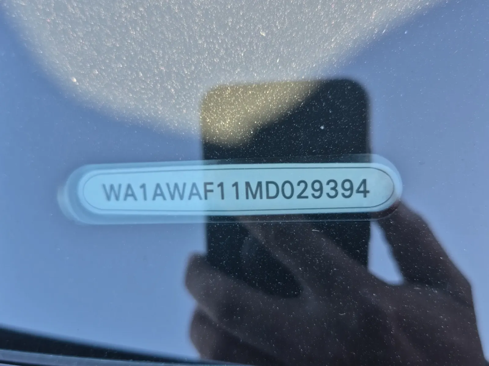 Dash VIN Plate Photo
