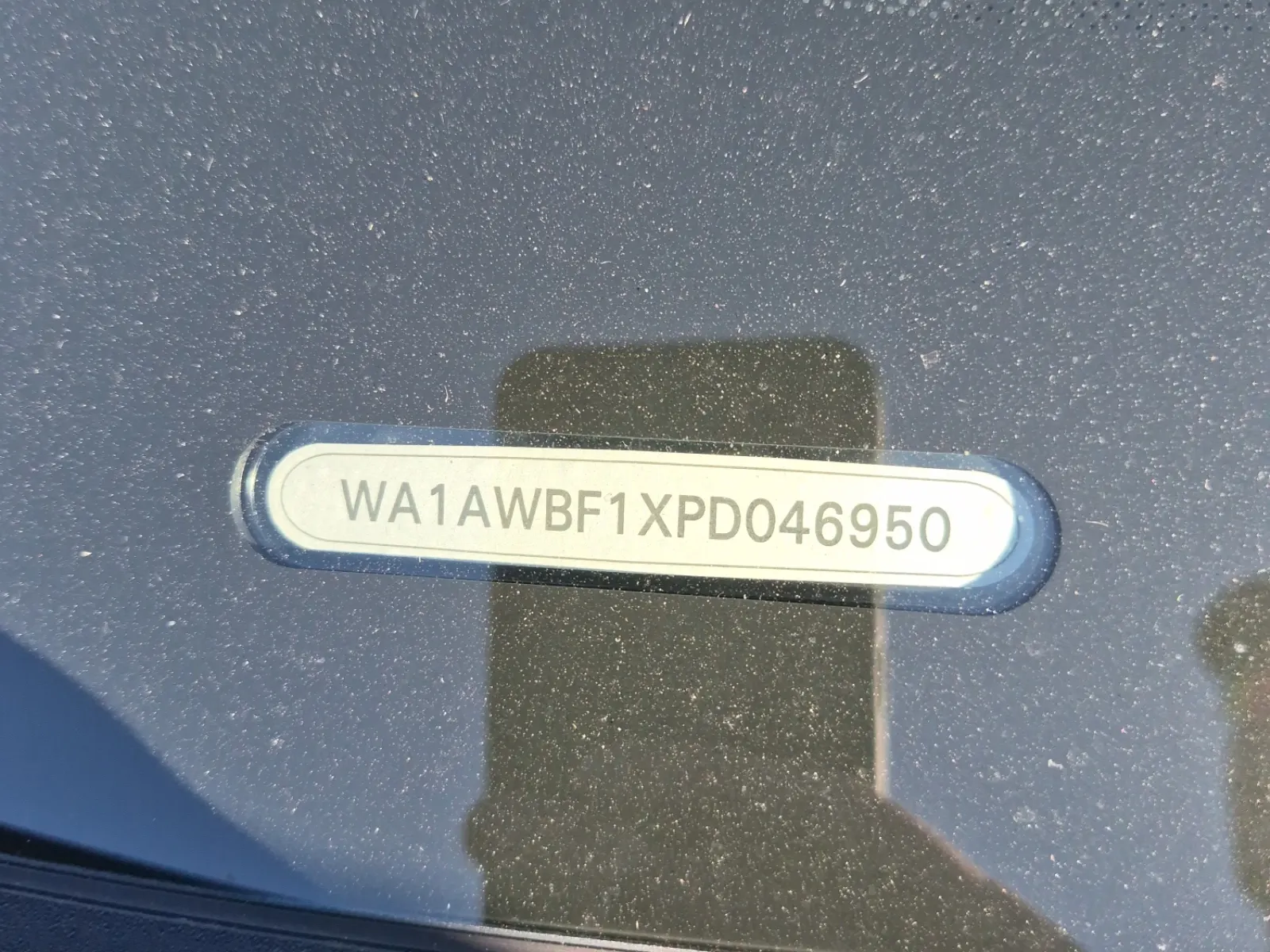 Dash VIN Plate Photo