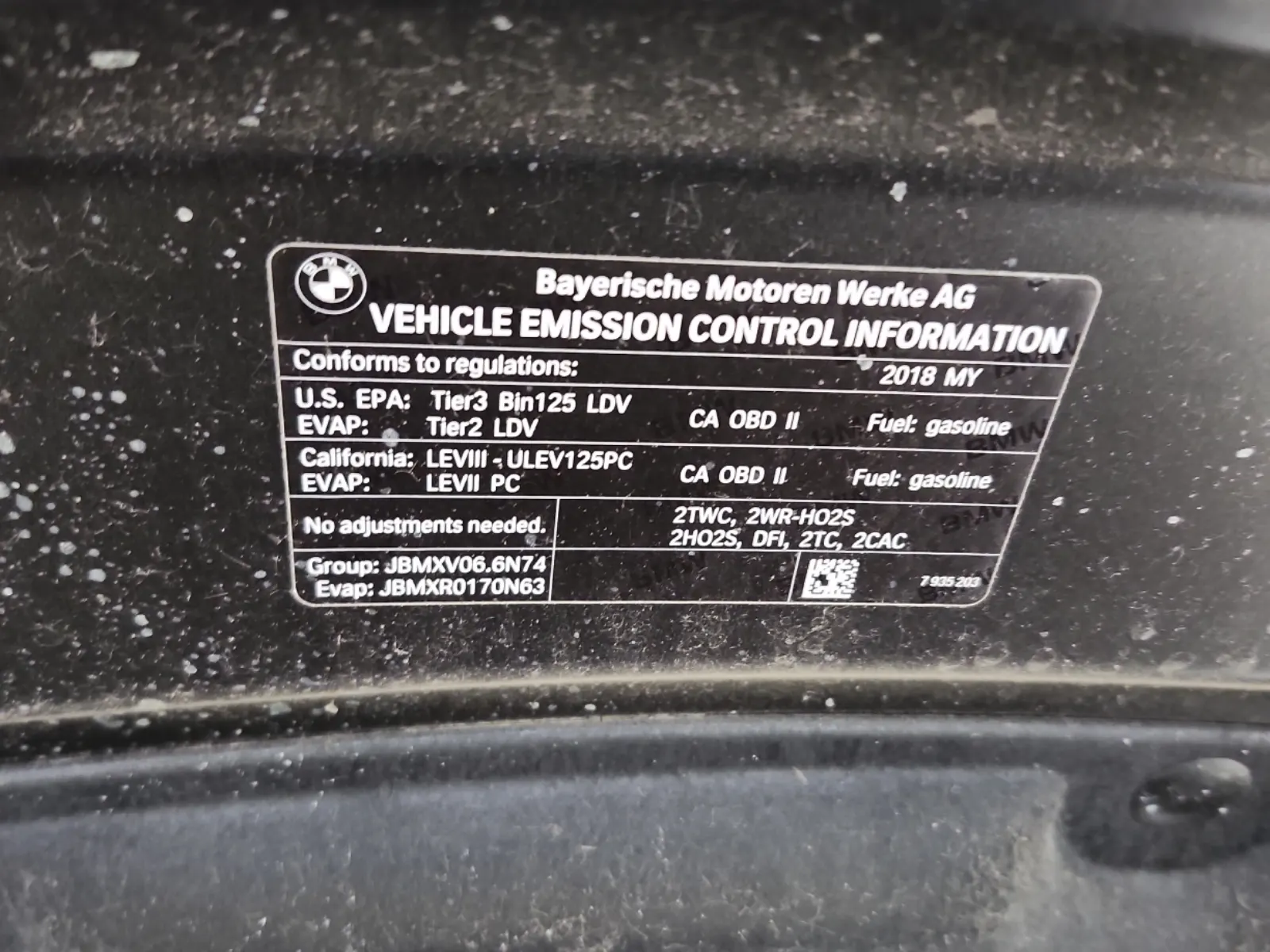Emission Sticker Photo