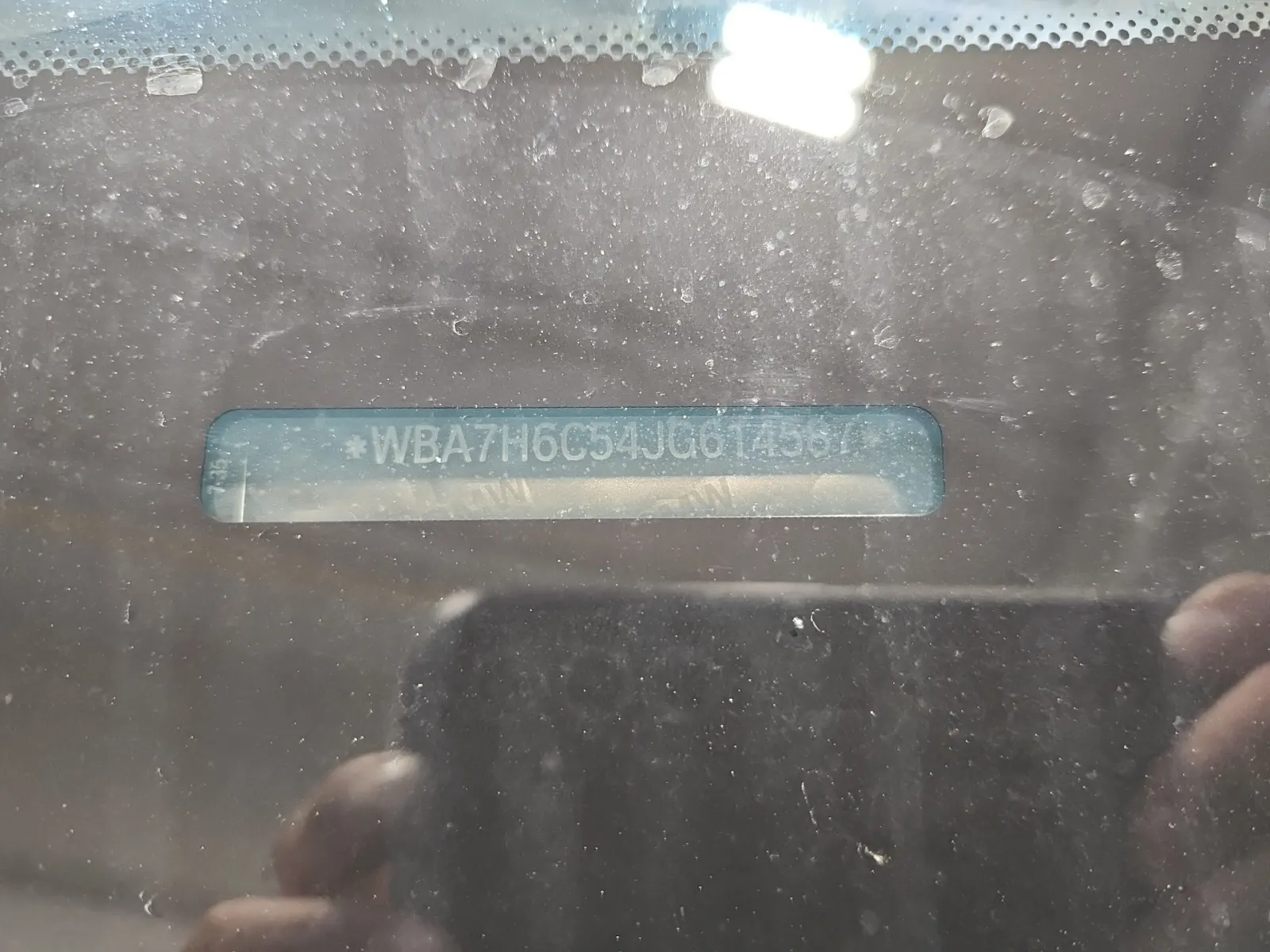 Dash VIN Plate Photo