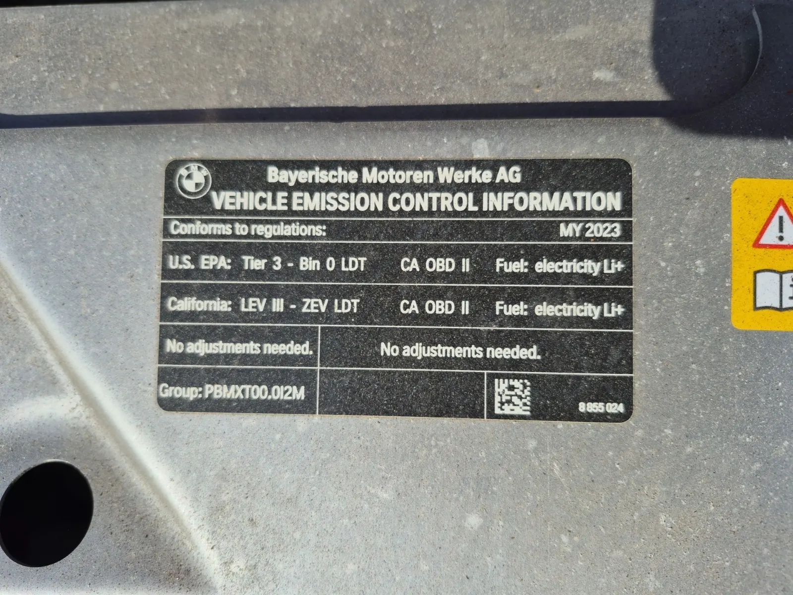 Emission Sticker Photo