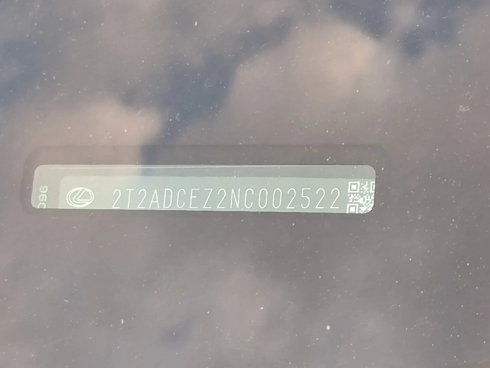 Dash VIN Plate Photo