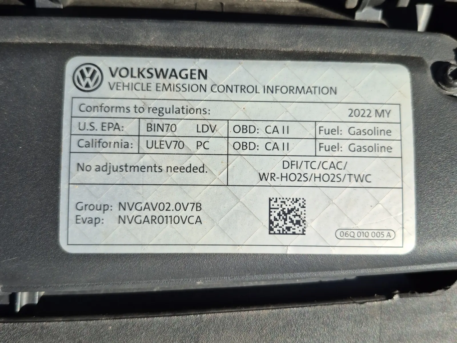 Emission Sticker Photo
