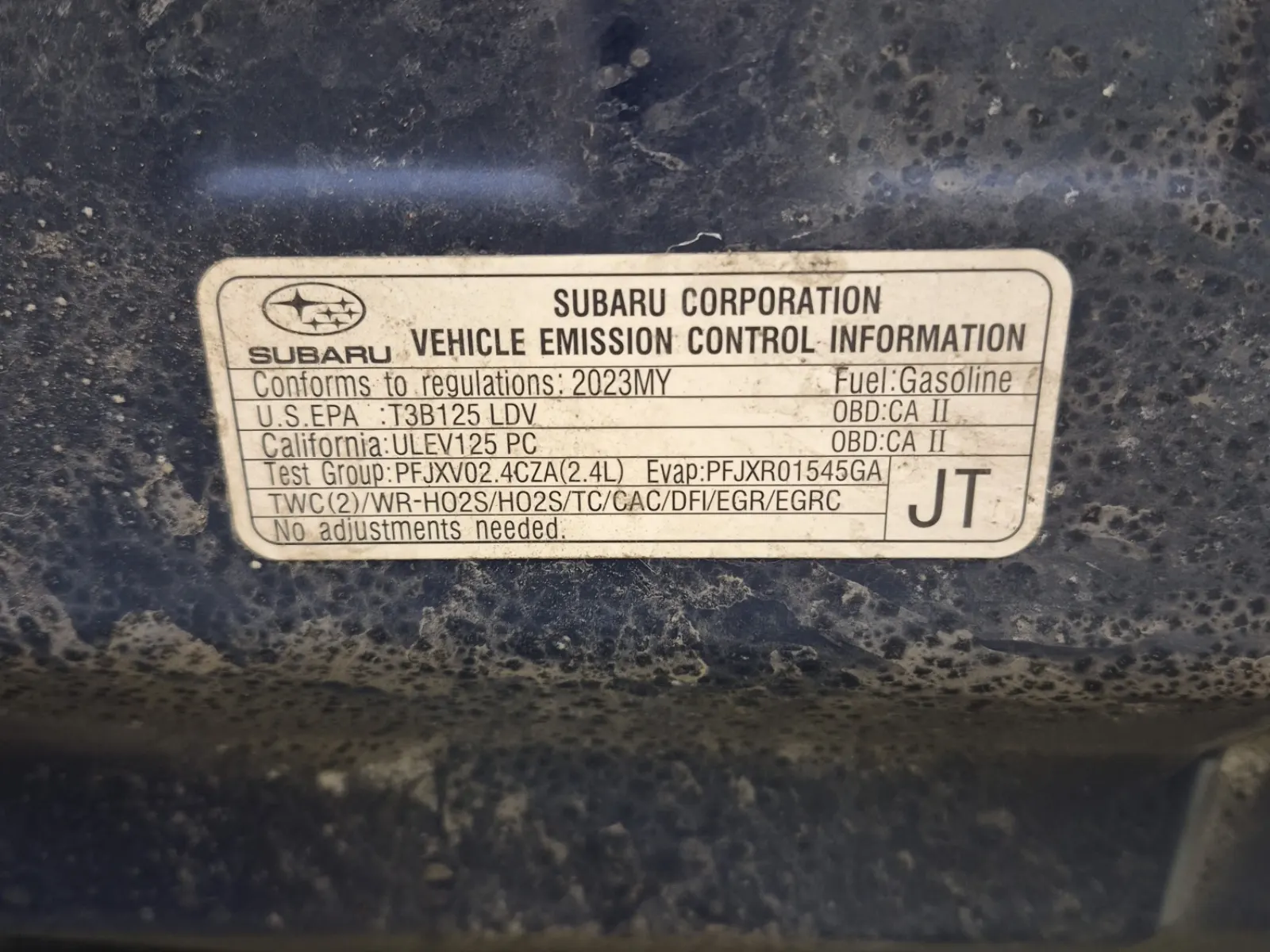 Emission Sticker Photo