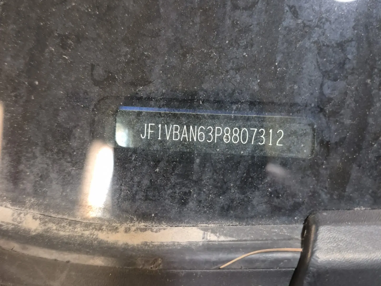 Dash VIN Plate Photo