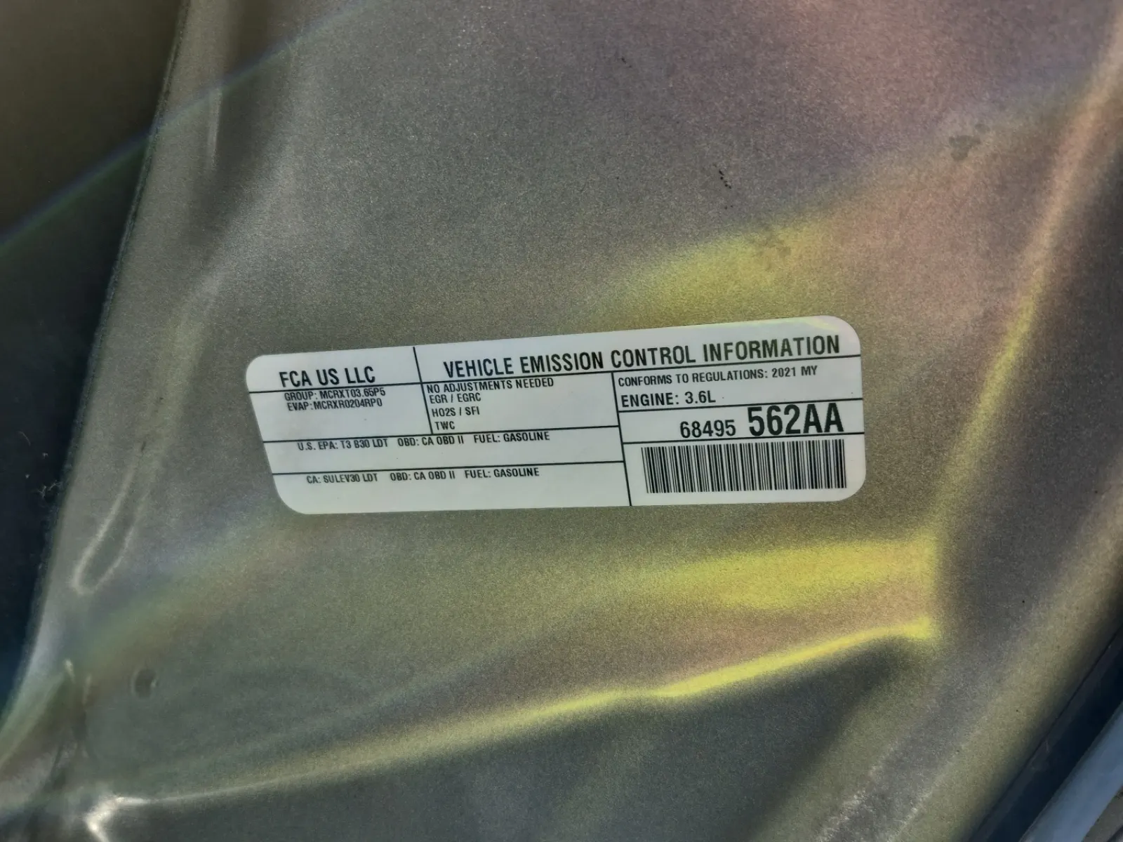Emission Sticker Photo