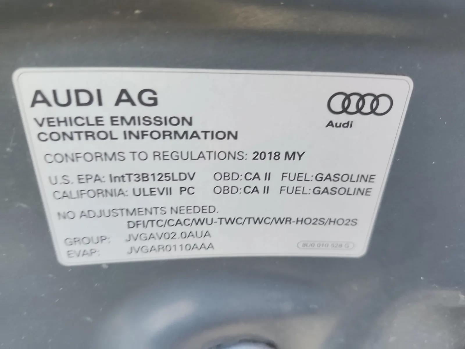 Emission Sticker Photo