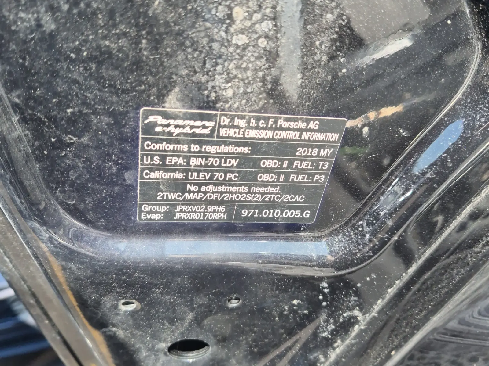 Emission Sticker Photo