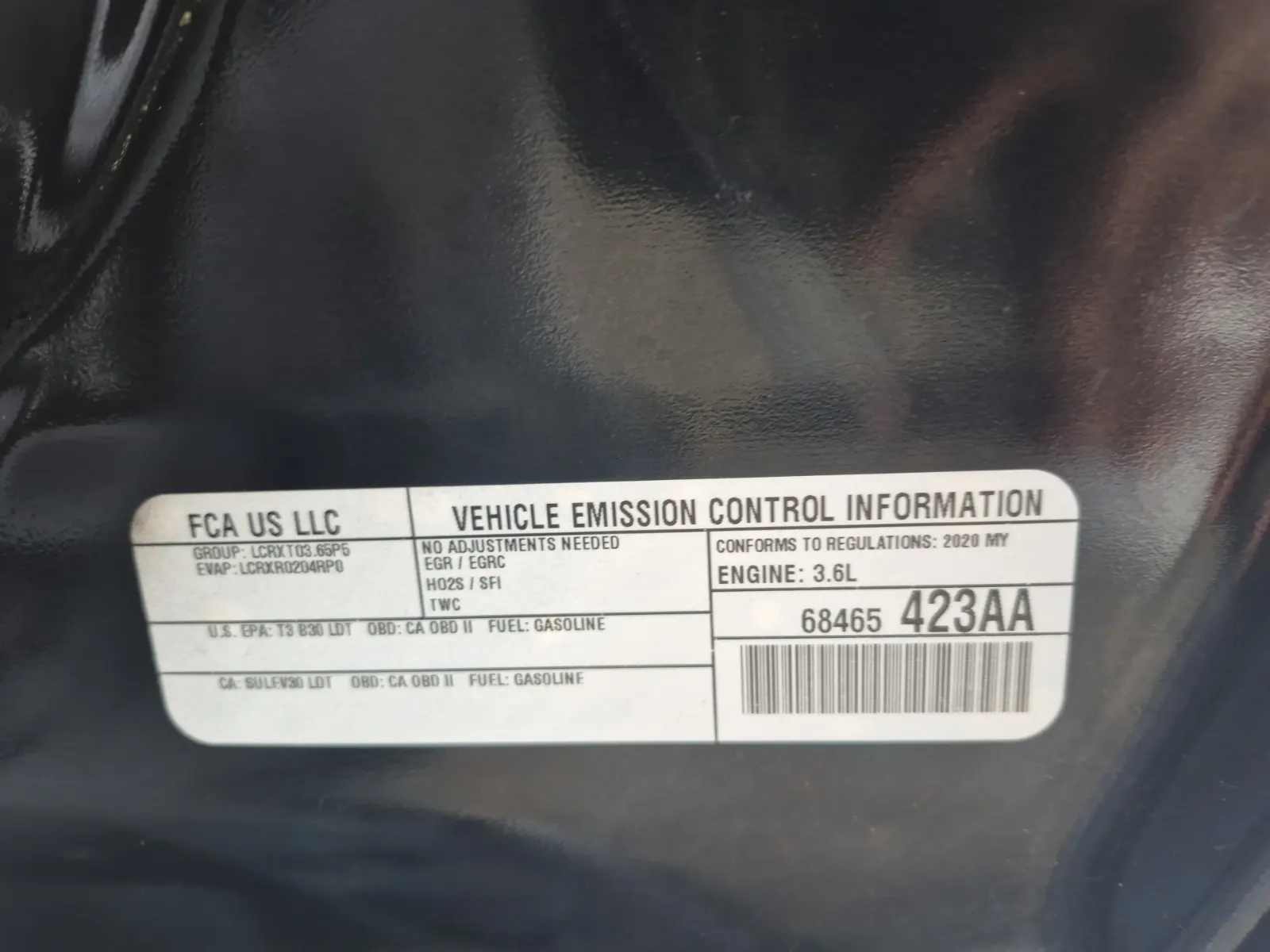 Emission Sticker Photo