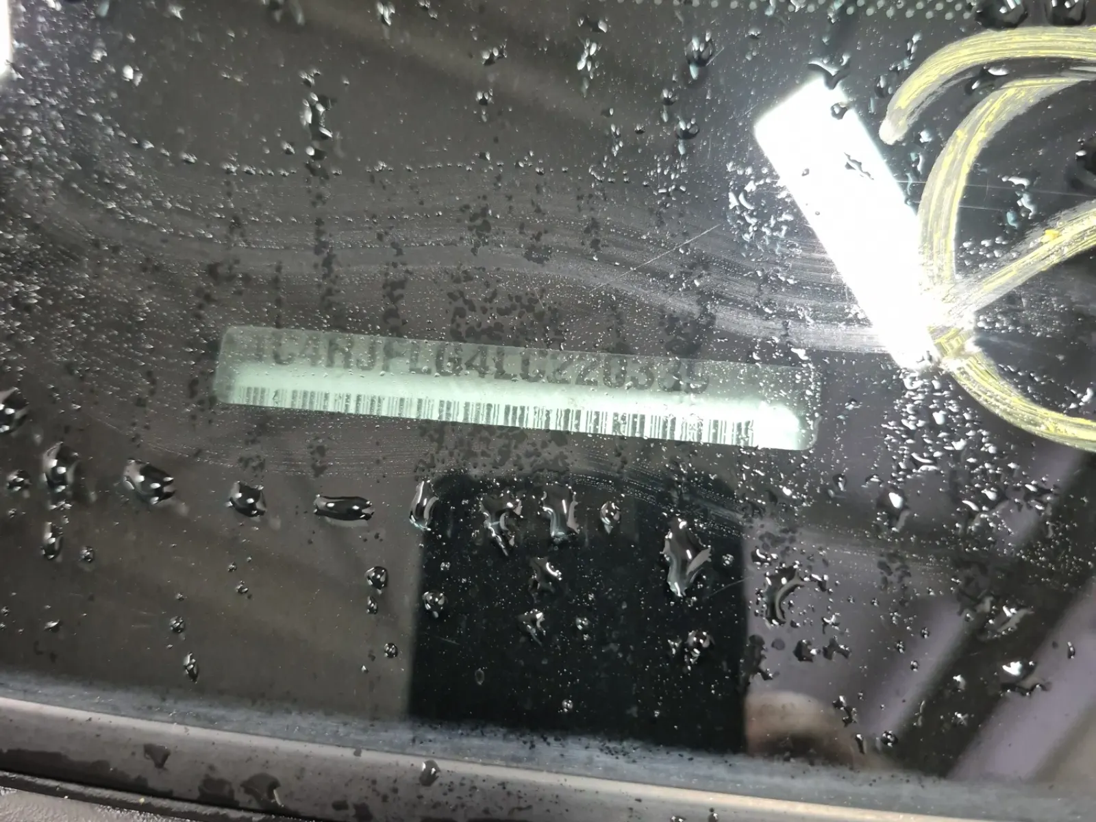 Dash VIN Plate Photo